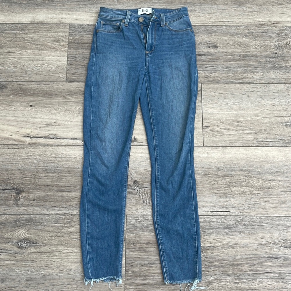 Paige ankle cropped jeans